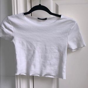 Zara white basic tee